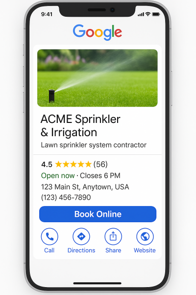ACME Lawn sprinkler system contractor